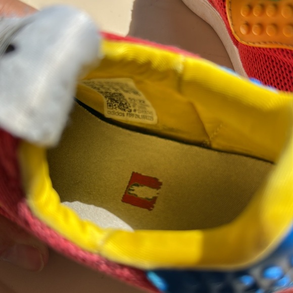 Limited edition multi color Superstar Lego Adidas slip-ons for boys - Picture 8 of 9